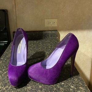 Brian Atwood Purple Calf Hair Heels💜💜💜